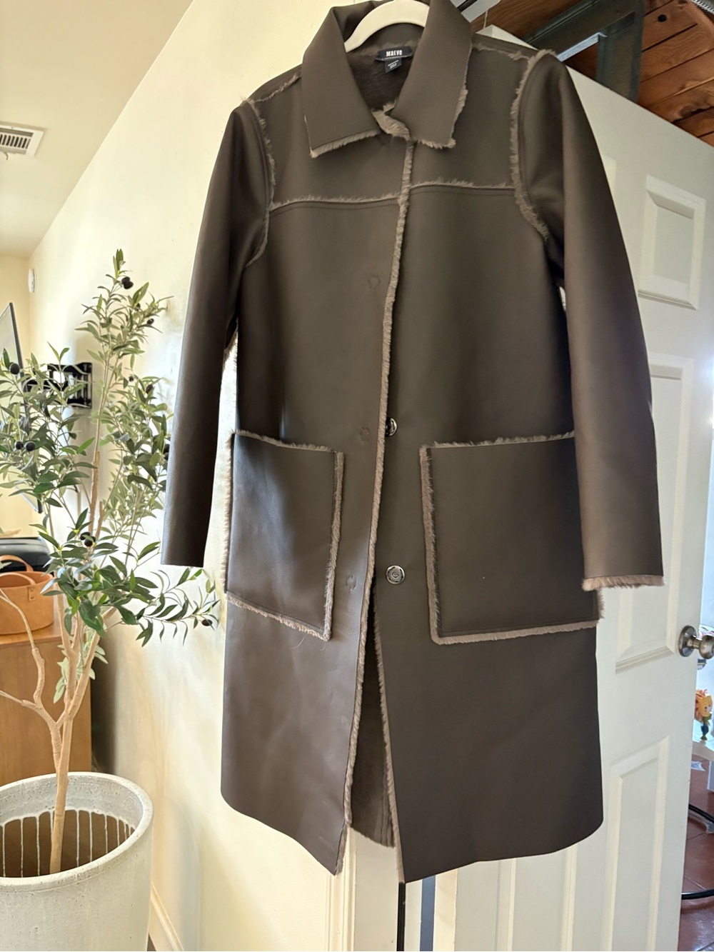 Anthropologie Maeve Brown Coat